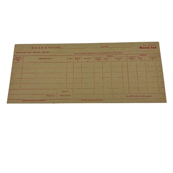 B & O Railroad Material Cards Qty 5 Baltimore and Ohio Train Collectible 1950s - Picture 4 of 6